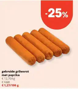 Spar gekruide grilworst met paprika aanbieding