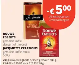 Spar Douwe Egberts dessert gemalen 500 g aanbieding