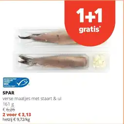 Spar SPAR verse maatjes met staart & ui 161 g aanbieding