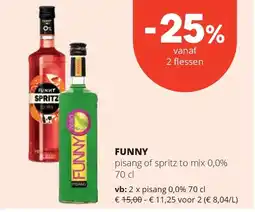 Spar FUNNY pisang 0,0% 70 cl aanbieding