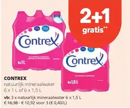 Spar CONTREX natuurlijk mineraalwater 6 x 1,5 L aanbieding
