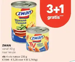 Spar ZWAN tv natuur 230 g aanbieding