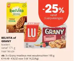 Spar Grany moelleux met woudvruchten 195 g aanbieding