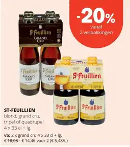 Spar ST-FEUILLIEN grand cru 4 x 33 cl + lg aanbieding