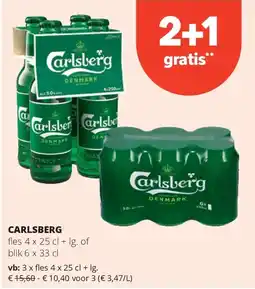 Spar CARLSBERG fl es 4 x 25 cl + lg aanbieding
