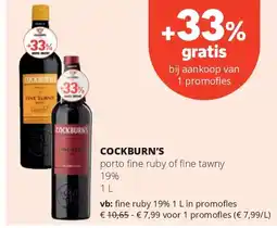 COCKBURN’S fi ne ruby 19% 1 L in promofl es