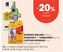Spar Captain Morgen spiced gold rum 35% 70 cl aanbieding