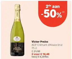Spar Victor Preiss AOP Crémant d’Alsace brut 75 cl aanbieding