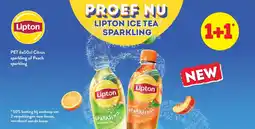 Spar Lipton PET 6x50cl Citrus sparkling of Peach sparkling aanbieding