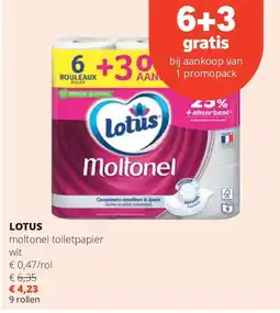 Spar LOTUS moltonel toiletpapier wit aanbieding