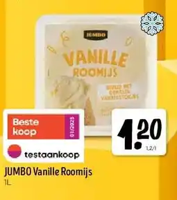 Jumbo JUMBO Vanille Roomijs 1L aanbieding