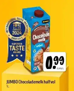 Jumbo JUMBO Chocolademelk halfvol 1L aanbieding