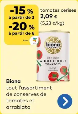 Bio Planet Biona tomates cerises aanbieding