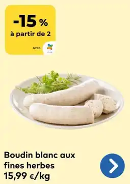 Bio Planet Boudin blanc aux fines herbes aanbieding