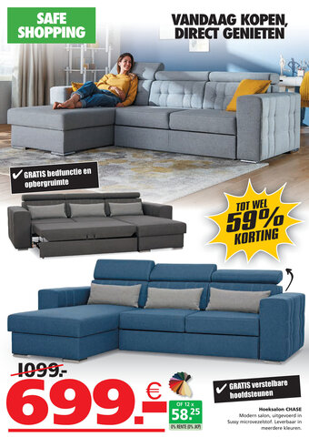 Seats and Sofas Hoeksalon Chase aanbieding