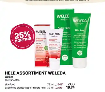 Ekoplaza Hele Assortiment Weleda skin food 75ml aanbieding