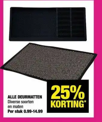 Big Bazar Alle deurmatten per stuk aanbieding