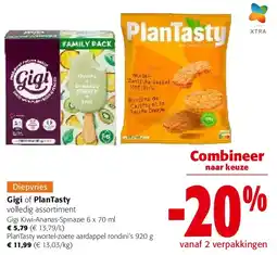 Colruyt Gigi Kiwi-Ananas-Spinazie 6 x 70 ml aanbieding