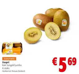 Colruyt Zespri kiwi Sungold jumbo 6 stuks aanbieding