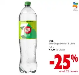 Colruyt 7Up Zero Sugar Lemon & Lime 1,5 L aanbieding