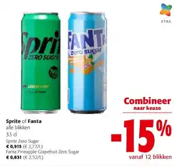 Colruyt Sprite Zero Sugar aanbieding