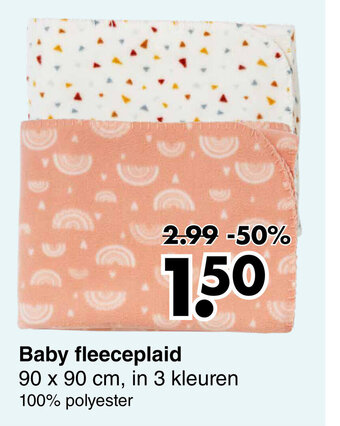 Wibra Baby fleeceplaid aanbieding