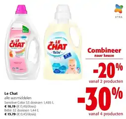 Colruyt Le Chat Sensitive Color 33 dosissen 1,485 L aanbieding
