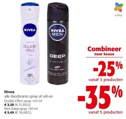 Colruyt Nivea Double Effect spray 150 ml aanbieding