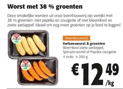 Colruyt Varkensworst & groenten aanbieding