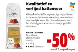 Colruyt Purina Gourmet Révélations stukjes in gelei met kip 4 x 57 g aanbieding
