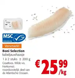 Colruyt Boni Selection kabeljauwhaasje aanbieding