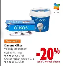 Colruyt Danone Oikos Bosbes 4 x 115 g aanbieding