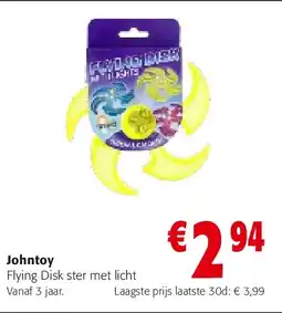 Colruyt Johntoy Flying Disk ster met licht aanbieding