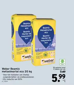 GAMMA Weber Beamix metselmortel eco 20 kg aanbieding