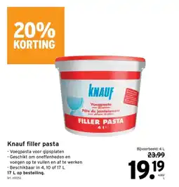 GAMMA Knauf filler pasta aanbieding