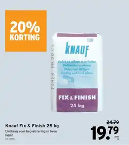 GAMMA Knauf Fix & Finish 25 kg aanbieding