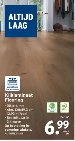 GAMMA Kliklaminaat Flooring aanbieding
