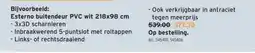 GAMMA Esterno buitendeur PVC wit 218x98 cm - 3x3D scharnieren aanbieding