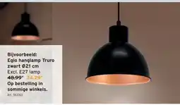 GAMMA Eglo hanglamp Truro zwart 021 cm aanbieding