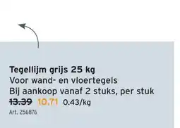 GAMMA Tegellijm grijs 25 kg aanbieding