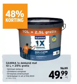 GAMMA GAMMA 1x dekkend mat 10 L+ 25% gratis aanbieding
