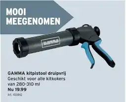 GAMMA GAMMA kitpistool druipvrij Geschikt voor alle kitkokers van 280-310 ml aanbieding