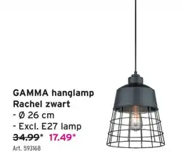 GAMMA GAMMA hanglamp Rachel zwart aanbieding