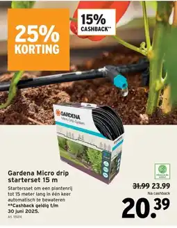GAMMA Gardena Micro drip starterset 15 m aanbieding