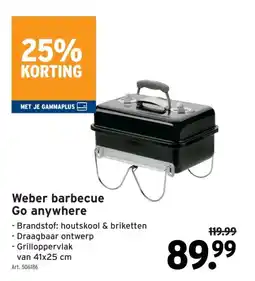 GAMMA Weber barbecue Go anywhere aanbieding