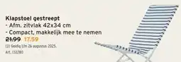 GAMMA Klapstoel gestreept aanbieding
