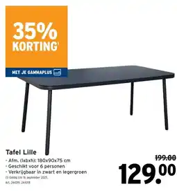 GAMMA Tafel Lille aanbieding