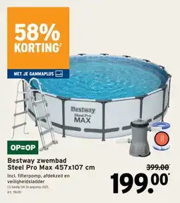 GAMMA Bestway zwembad Steel Pro Max 457x107 cm aanbieding