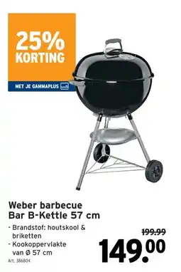 GAMMA Weber barbecue Bar B-Kettle 57 cm aanbieding