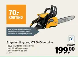 GAMMA Stiga kettingzaag CS 540 benzine aanbieding